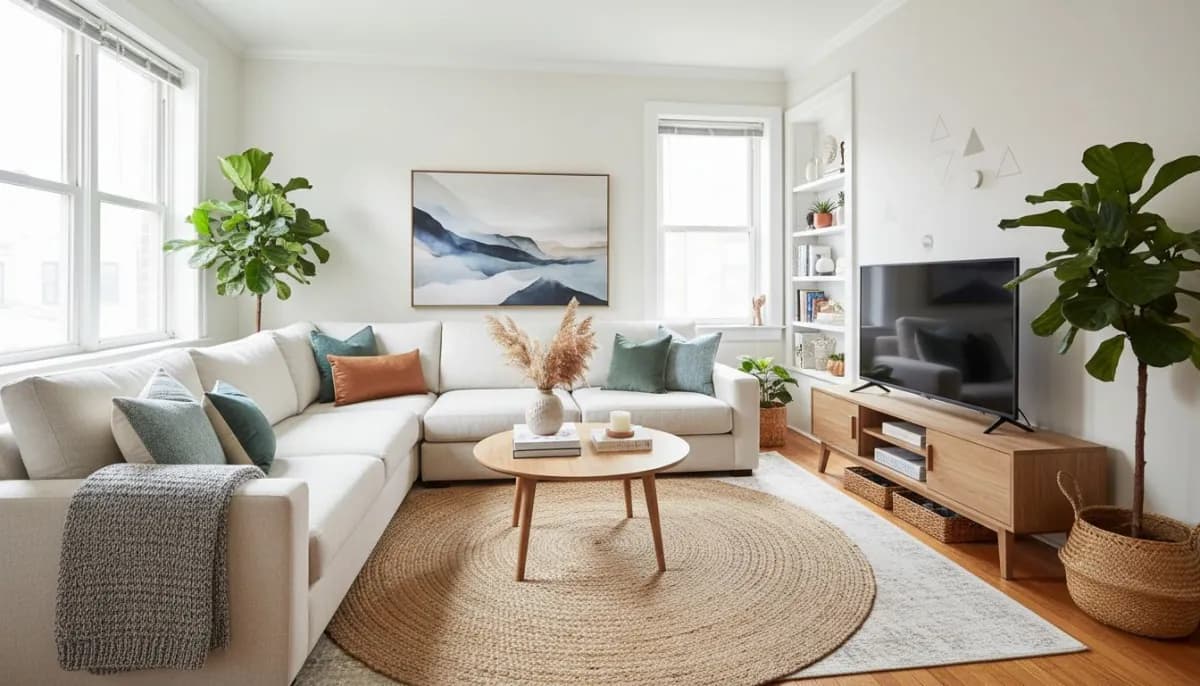 AI interior design for renters featured image showing stylish no-renovation apartment makeover with DecorAI