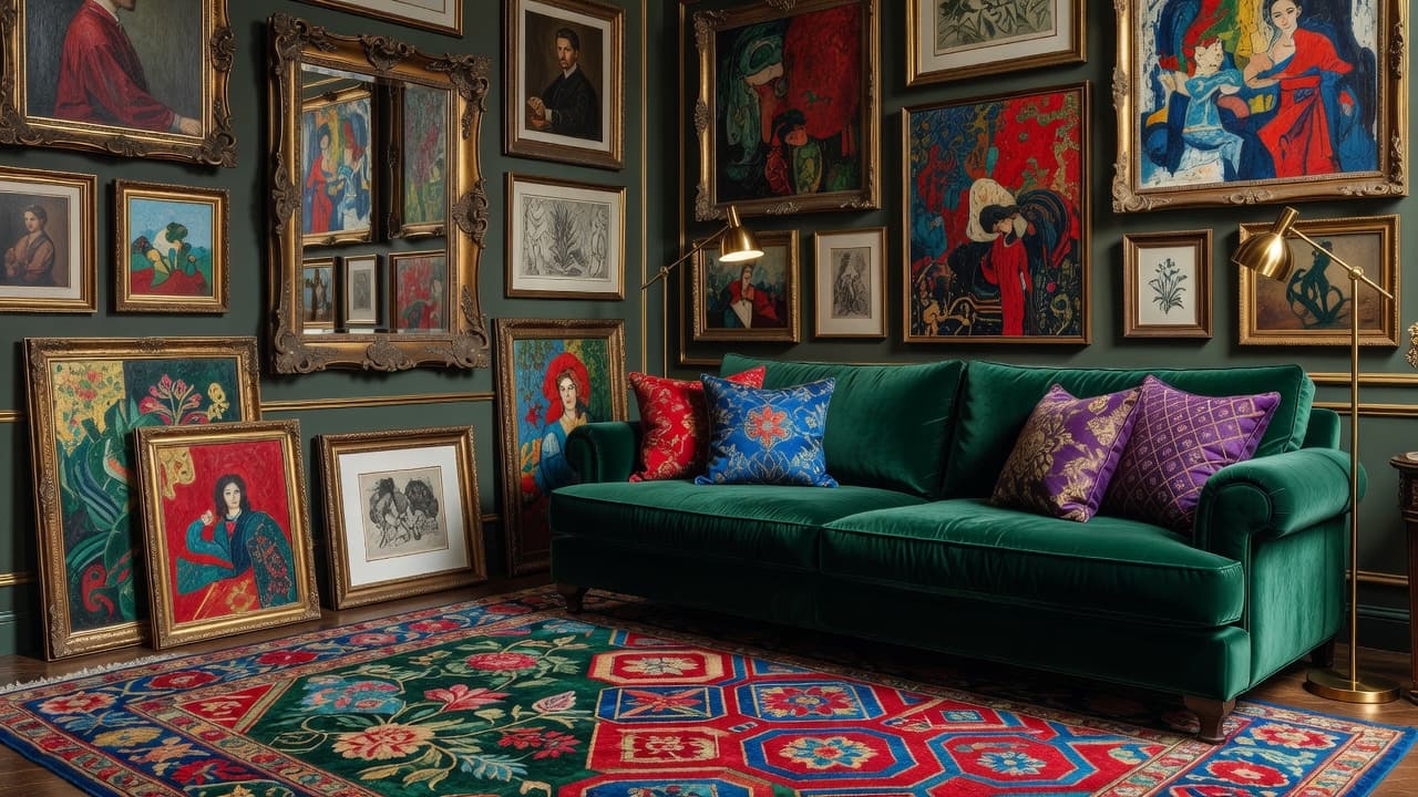 AI Maximalist Interior Design: Bold Color & Pattern Guide