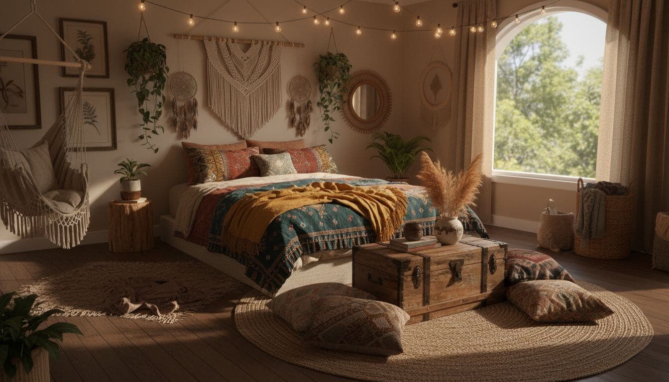 Bohemian interior design style example