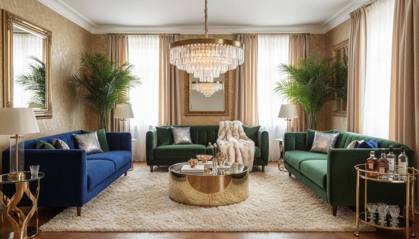 Glam interior design style example