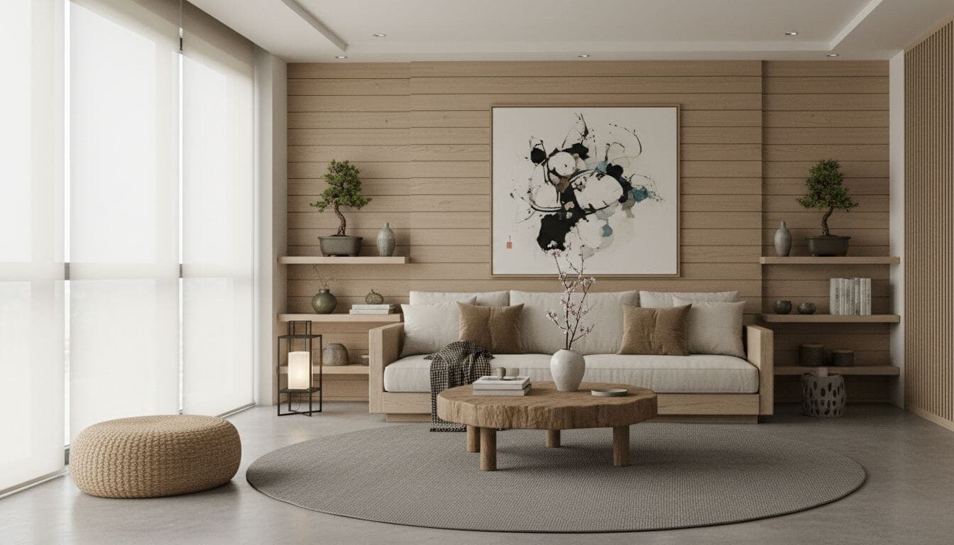 Japandi interior design style example