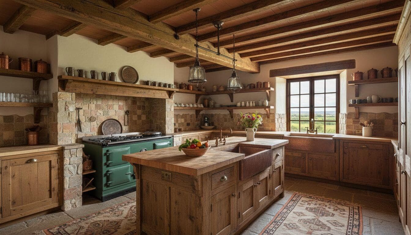 Rustic interior design style example