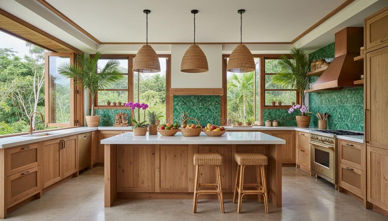 Tropical interior design style example