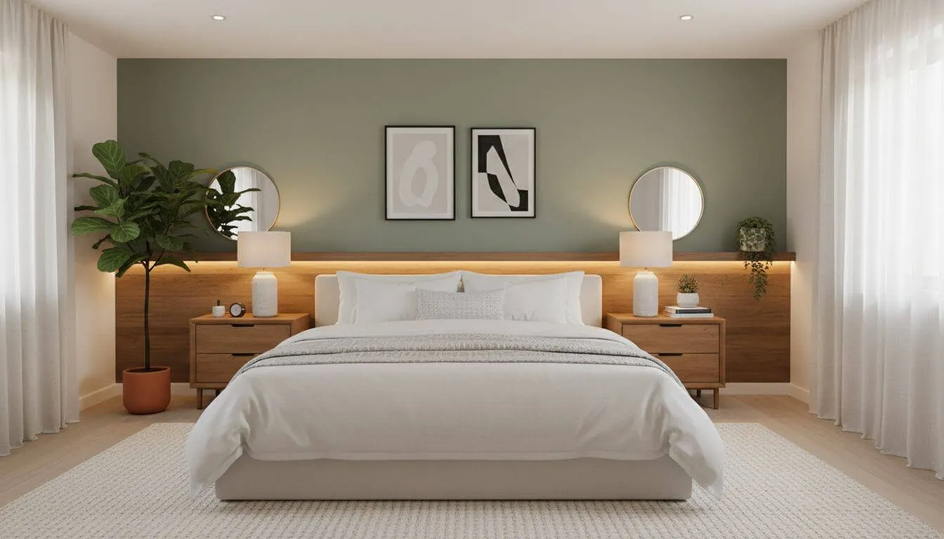 Beautiful AI-designed bedroom with perfect balance of style and comfort