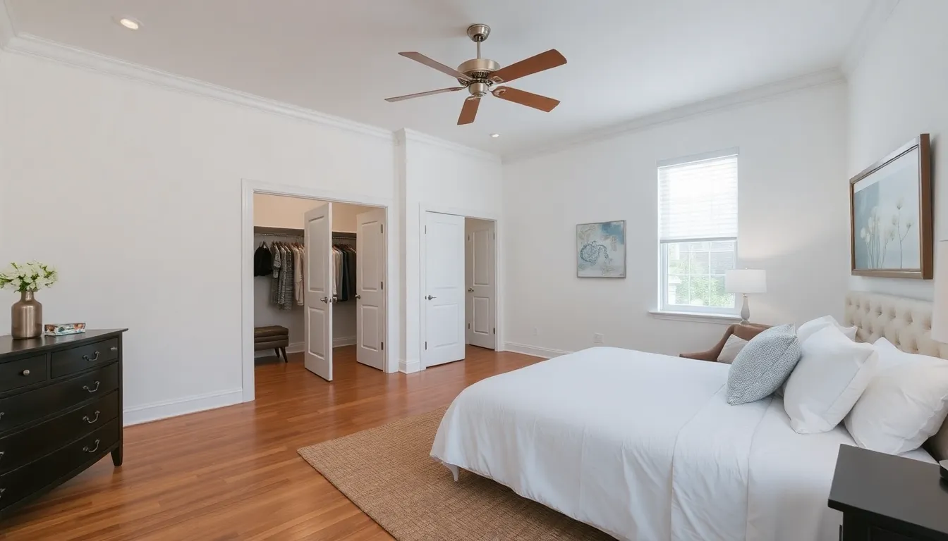 AI home renovation app free result showing bedroom with new layout and modern finishes