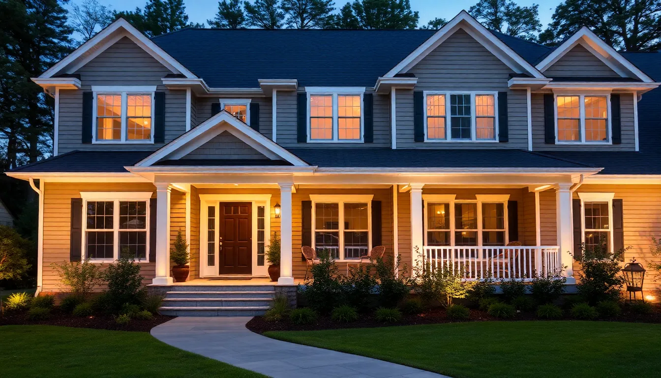 Remodel AI showing exterior home renovation with new siding and landscaping