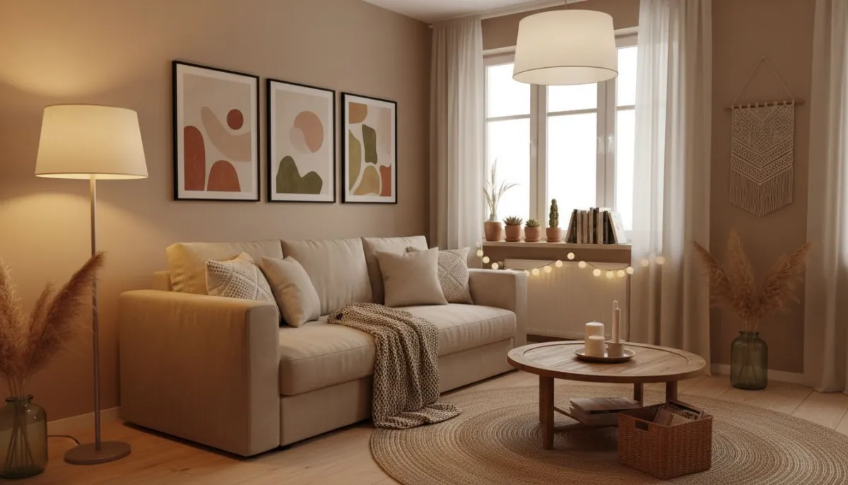 DecorAI AI interior design budget-friendly room upgrades with layered lighting and decor