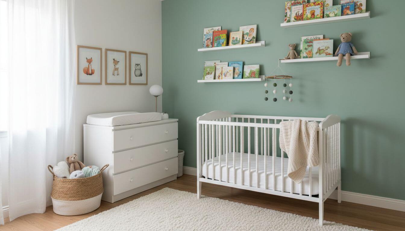 Budget-friendly nursery transformation with DIY elements and affordable furniture